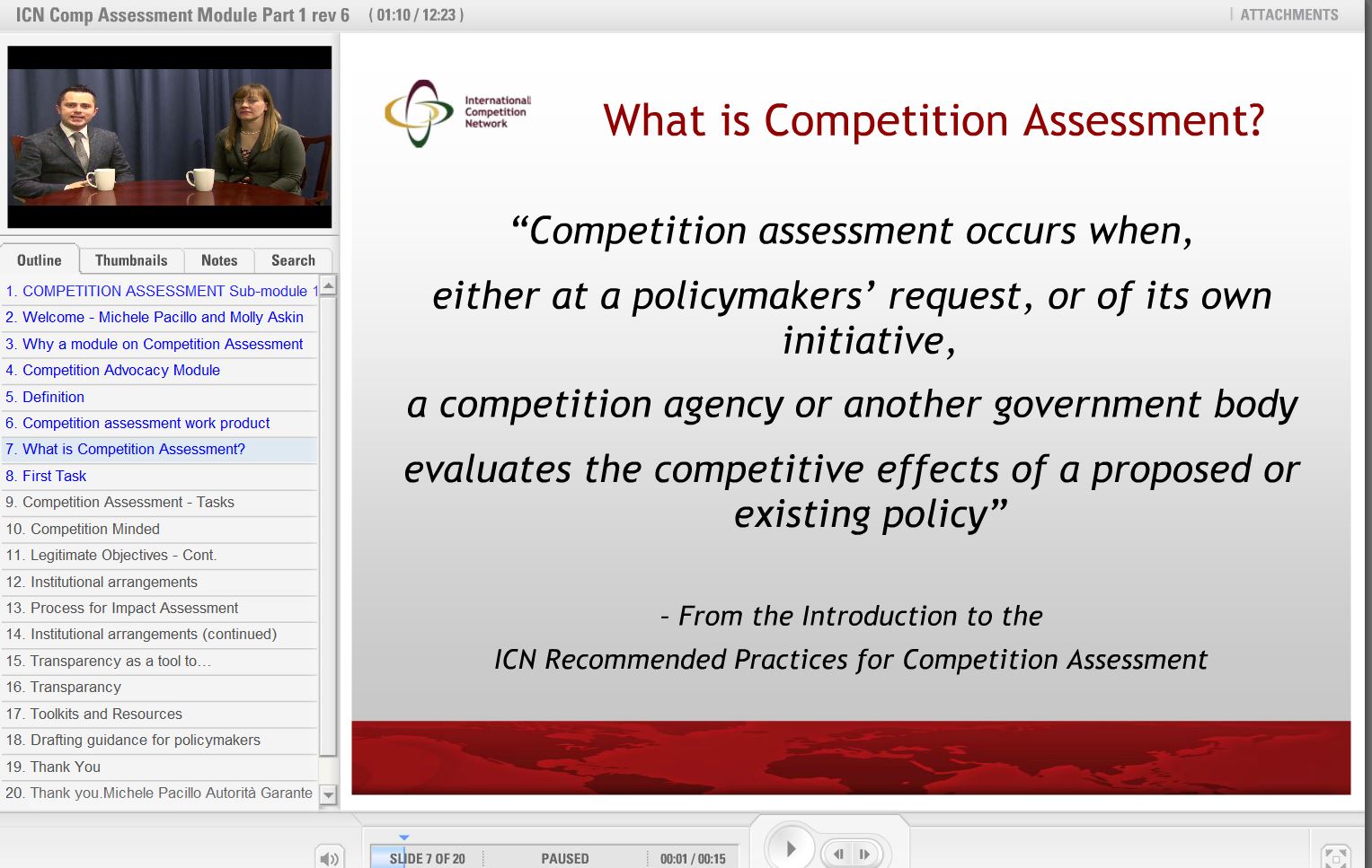 Competition Assessment ICN